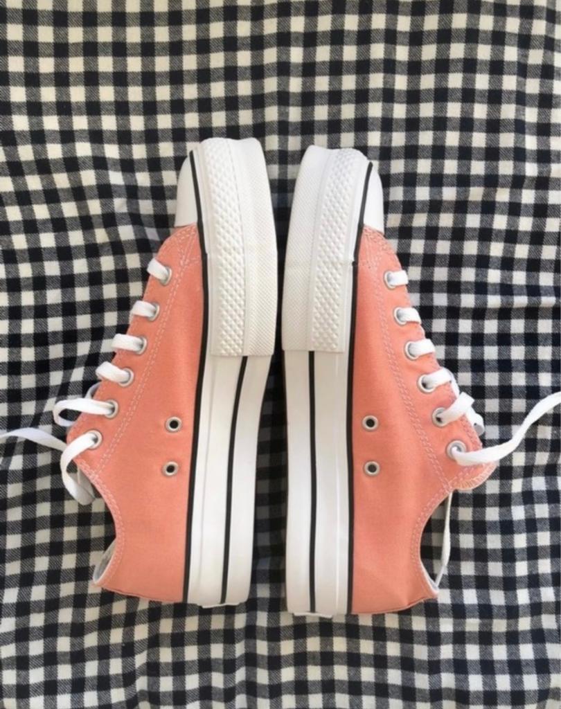 tartan platform converse